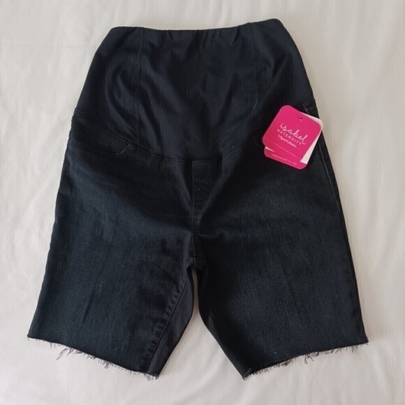 Isabel Maternity Crossover Panel Bermuda Shorts Size 10 - Picture 1 of 9
